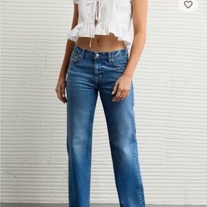 American Eagle Outfitters Blue Straight Leg Jeans